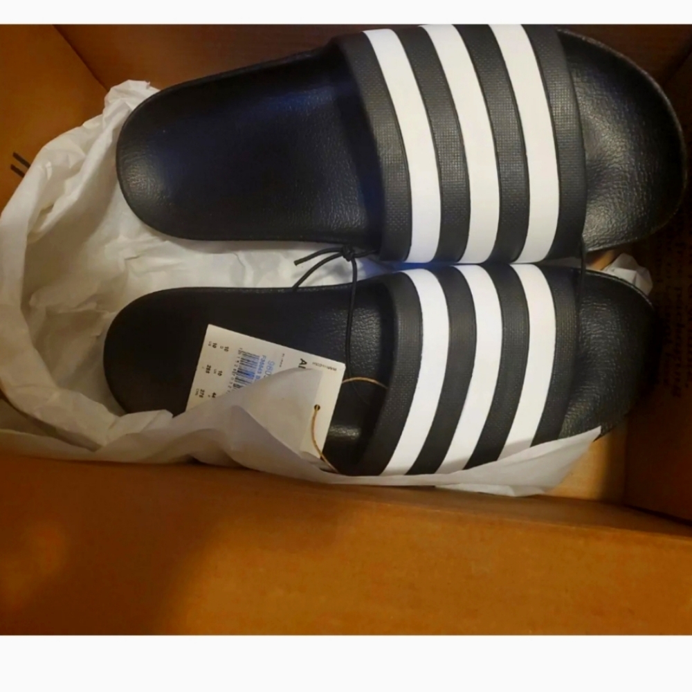 Adidas Unisex Adult Adilette Aqua Slide Sandals w/ Cloudfoam Footbed